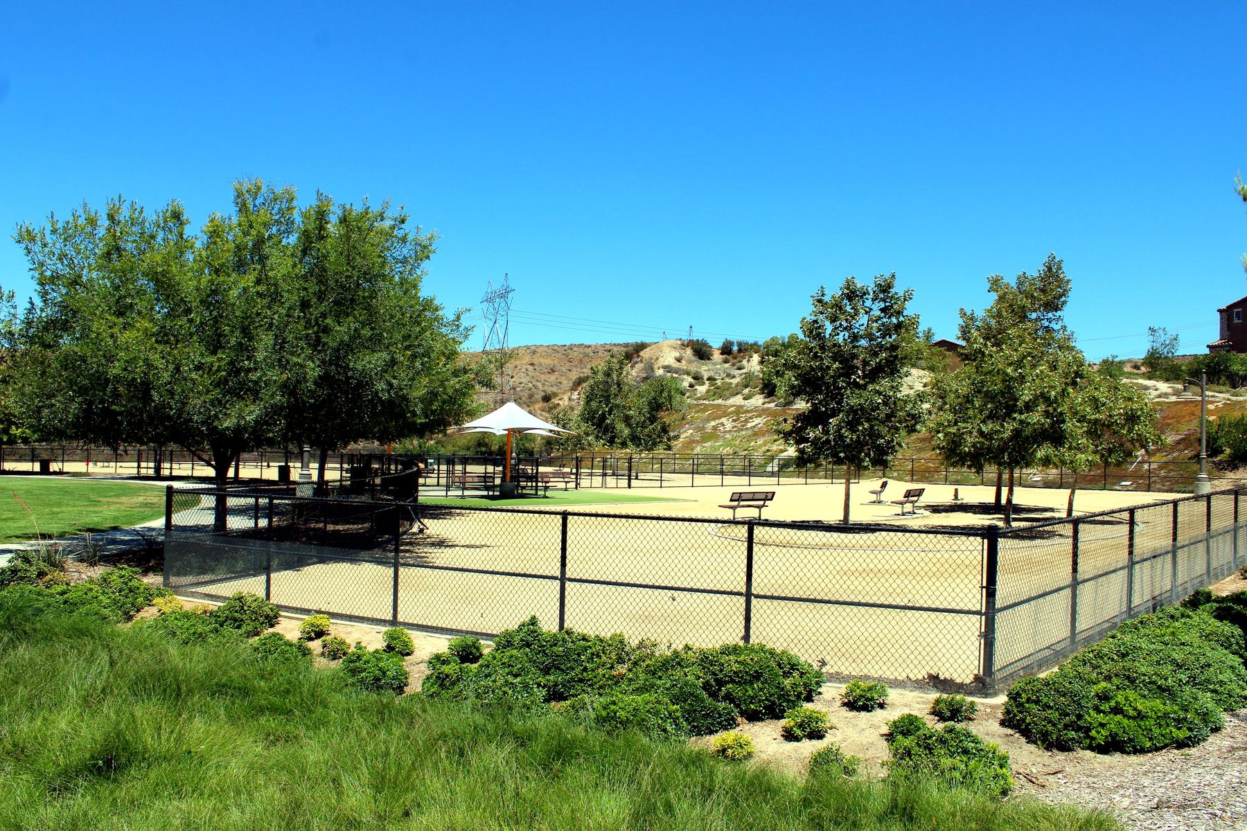 The dog park at Golden Valley Park, in Five Knolls